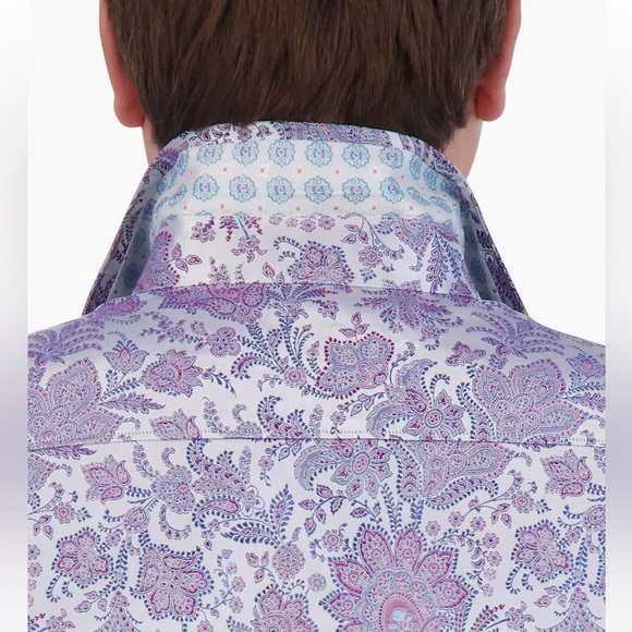 NWT Robert Graham
Floral Brocade Silk-Blend Shirt - Picture 5 of 11